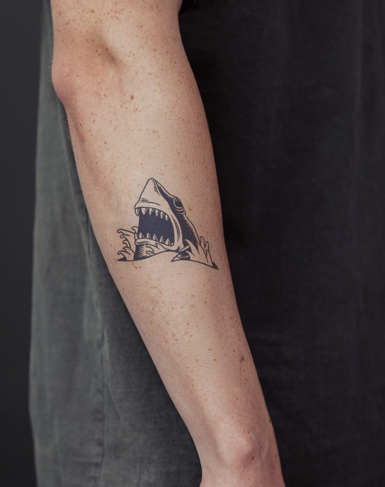 Shark Head Temporary Tattoo. Lasts 1-2 Weeks. – EZINK™