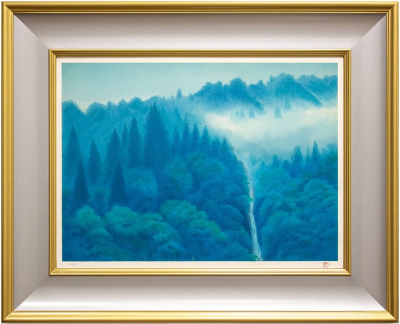 楽天市場】東山魁夷 生前作「 青渓 」 リトグラフ 版画 【中古