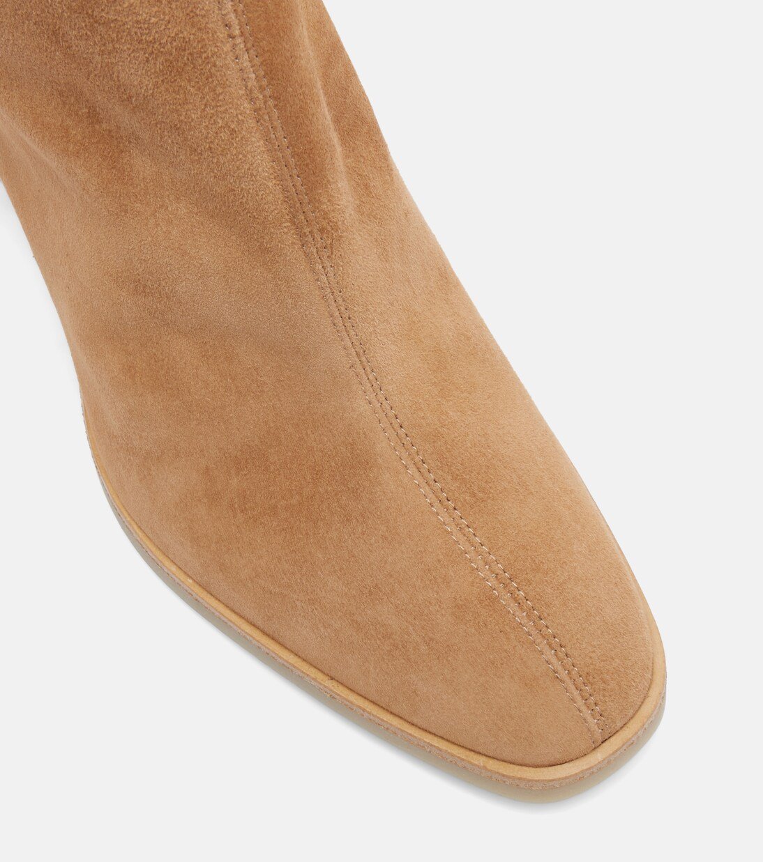 Saint Honoré 85 suede wedge ankle boots in beige - Aquazzura