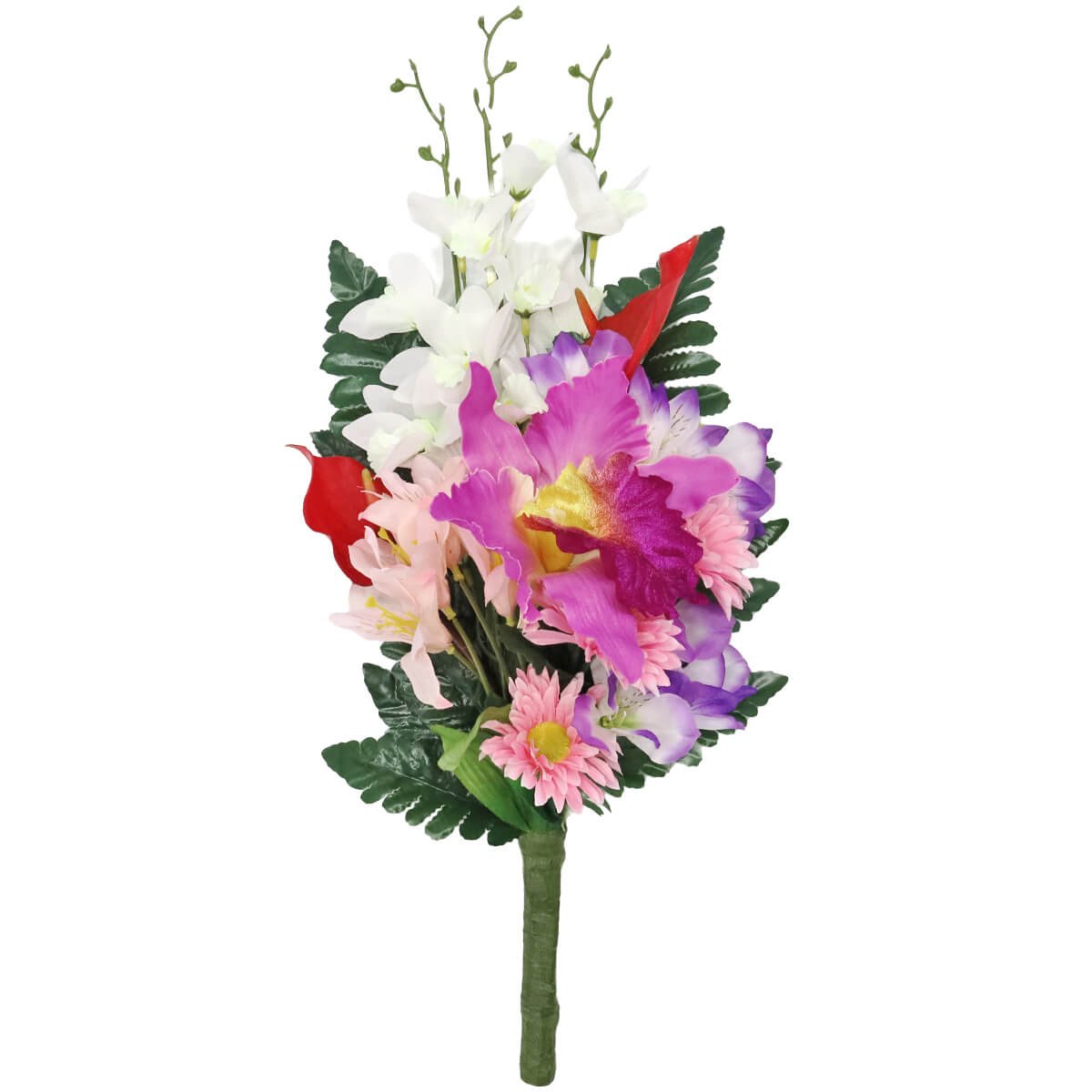 アンスリウムやカトレアなどの洋風仏花の花束 一本(一束) 造花 仏花 CT