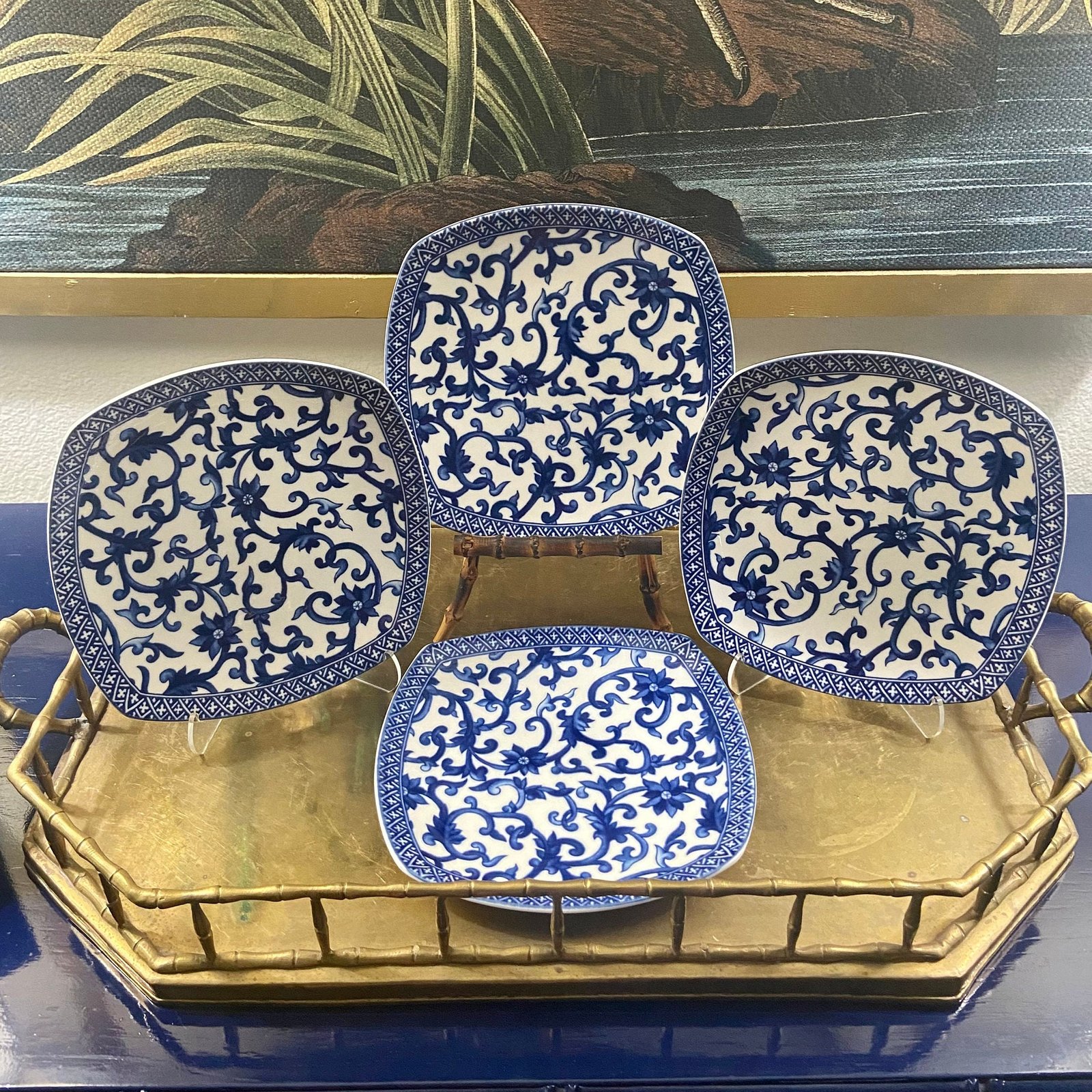 Set of 4 Ralph Lauren Mandarin Blue 8.5