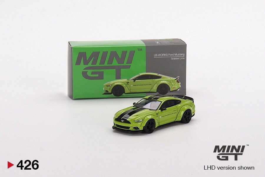 Mini GT LB-WORKS Ford Mustang Grabber Lime - MGT00426 1:64 Diecast