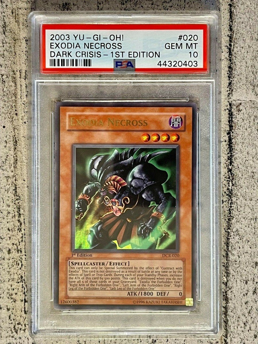 Yu-Gi-Oh! Exodia Necross DCR-020 Dark Crisis 1st Edition PSA 10