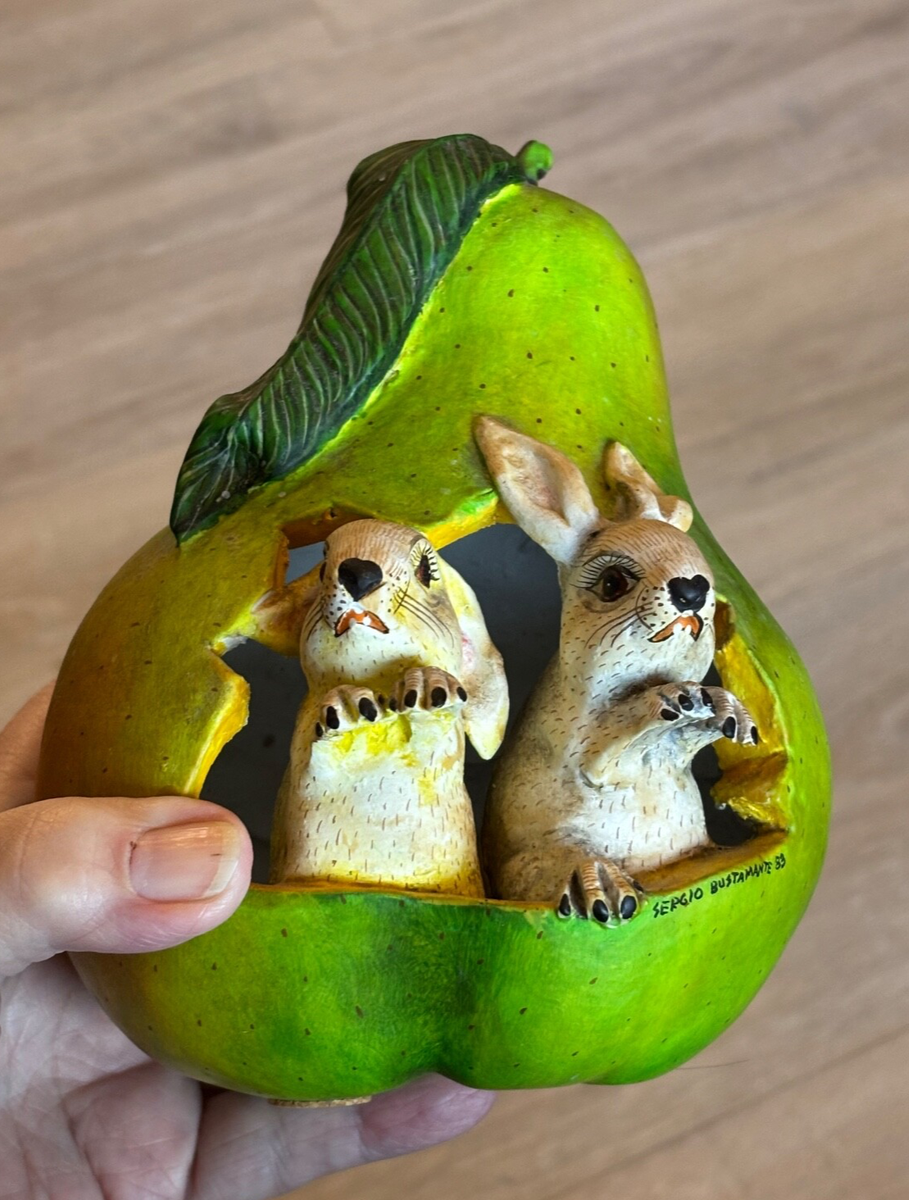 Sergio Bustamante Mexican Ceramic Hatching Egg Sculpture 