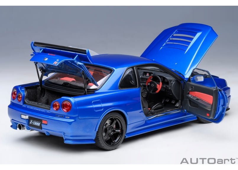AUTOart 1/18 ニスモ R34 GT-R Z-tune （ベイサイドブルー） 774