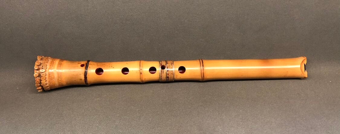 真山銘 琴古流 『尺八 銀三線』 ｜骨董品買取 緑和堂 在