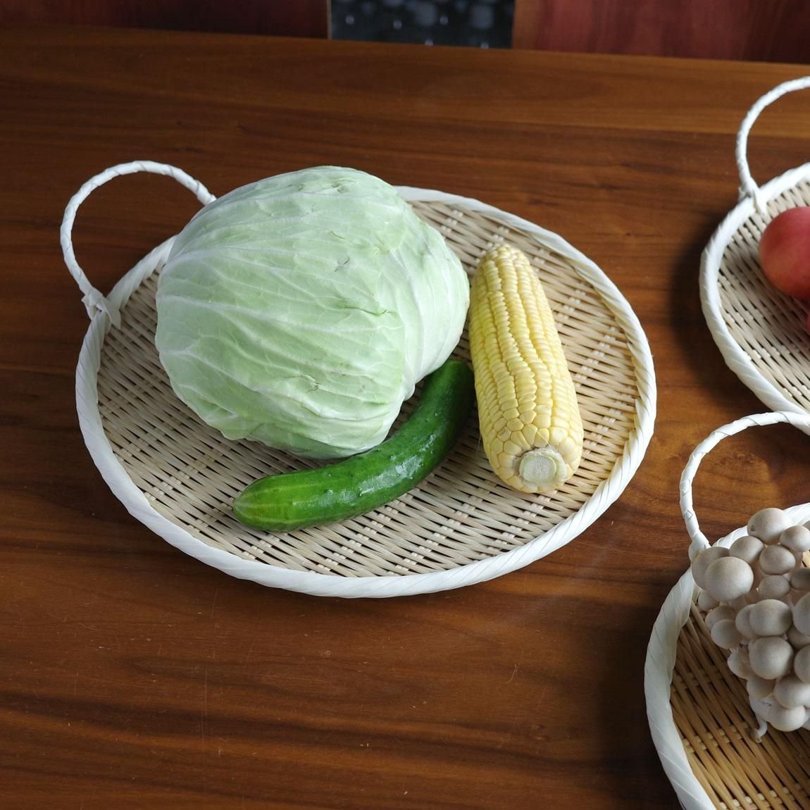 持ち手付き竹ざる | 雅竹 | キッチンアイテム - Anchor Bridge