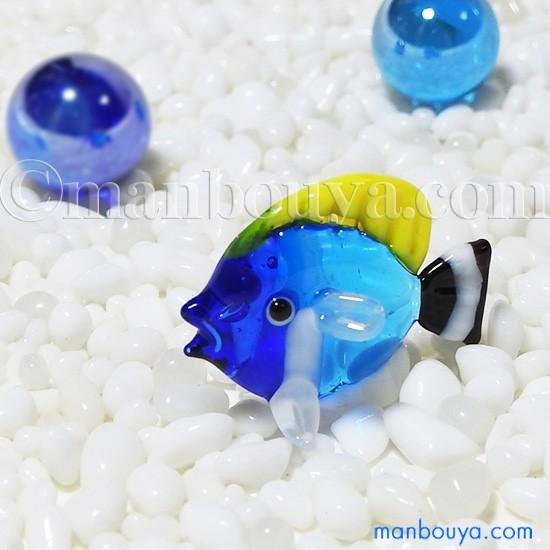 魚 ミニチュア ガラス細工 水族館 グッズ グラススクエア パウダー