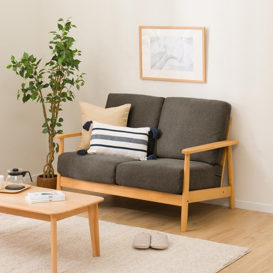 ニトリ（NITORI） ソファー ソファ 2人掛け 布張りソファ(IG01 DMO/LBR