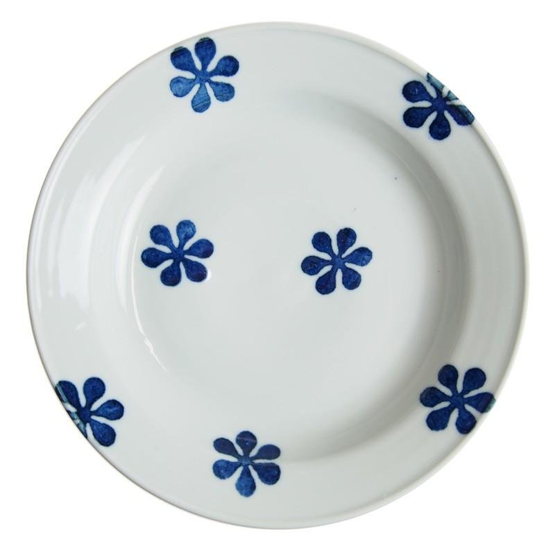 九谷青窯 徳永遊心 印半六花 8寸深皿 : 輸入ブランド洋食器専門店2本の