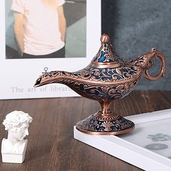 Amazon.com: Gusnilo Vintage Aladdin Magic Lamp Genie Lamp Red
