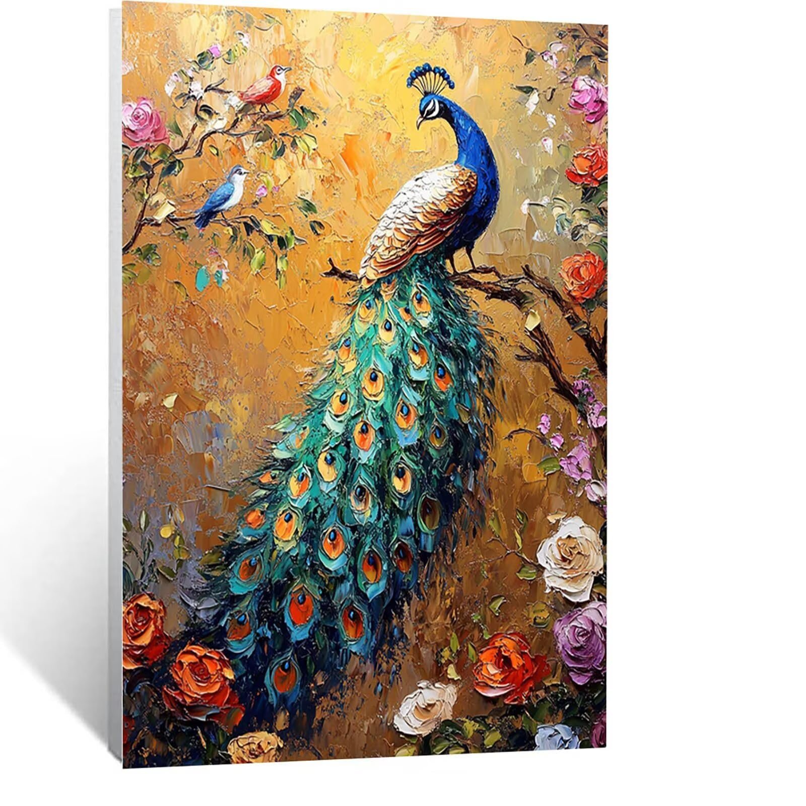 Amazon | ダイヤモンドアート 孔雀 30x40cmダイヤモンドアート