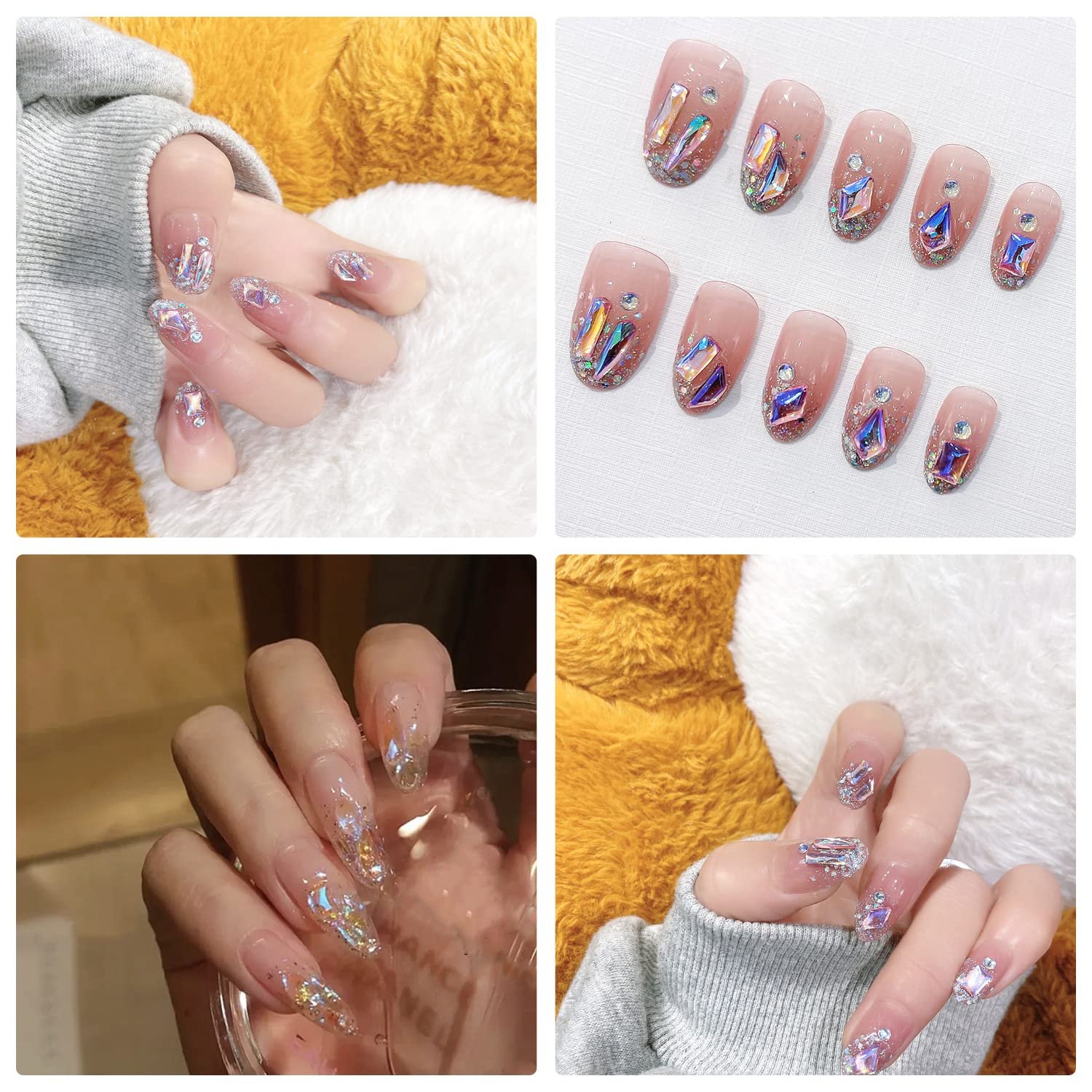 Amazon | ZHEJIA ラインストーン ネイル クリスタル ネイルパーツ （约