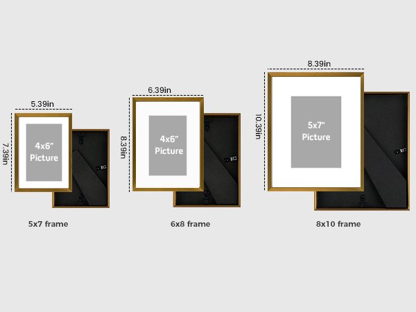 Amazon.com - Golden State Art, Bronze 6x8 Aluminum Picture Frame