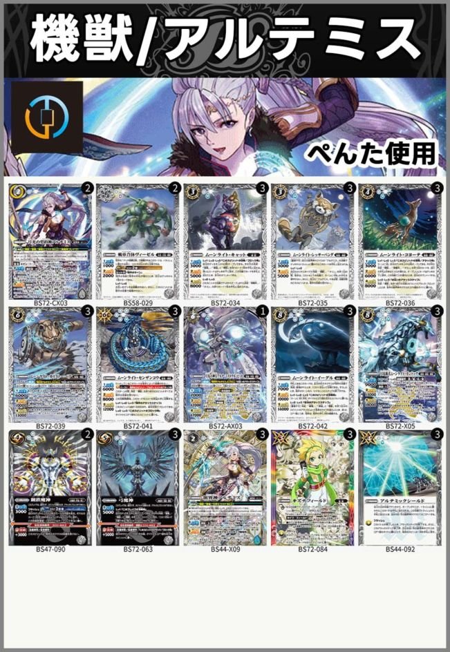 BSデッキ販売】機獣 / アルテミス [ぺんた使用]