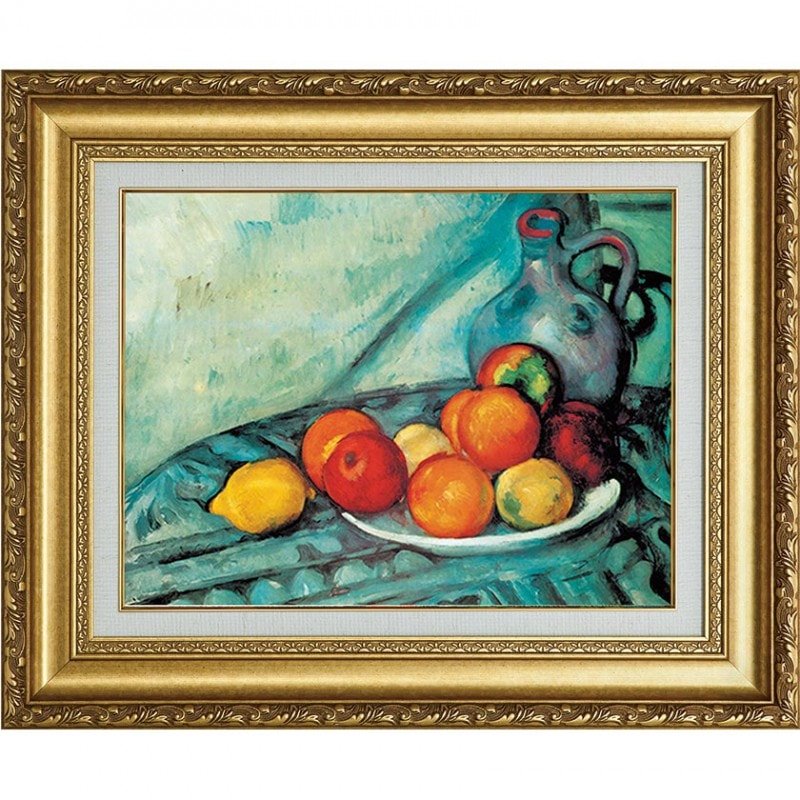 セザンヌ （1839年～1906年） 複製名画 「卓上の果物と水差し」 美術品