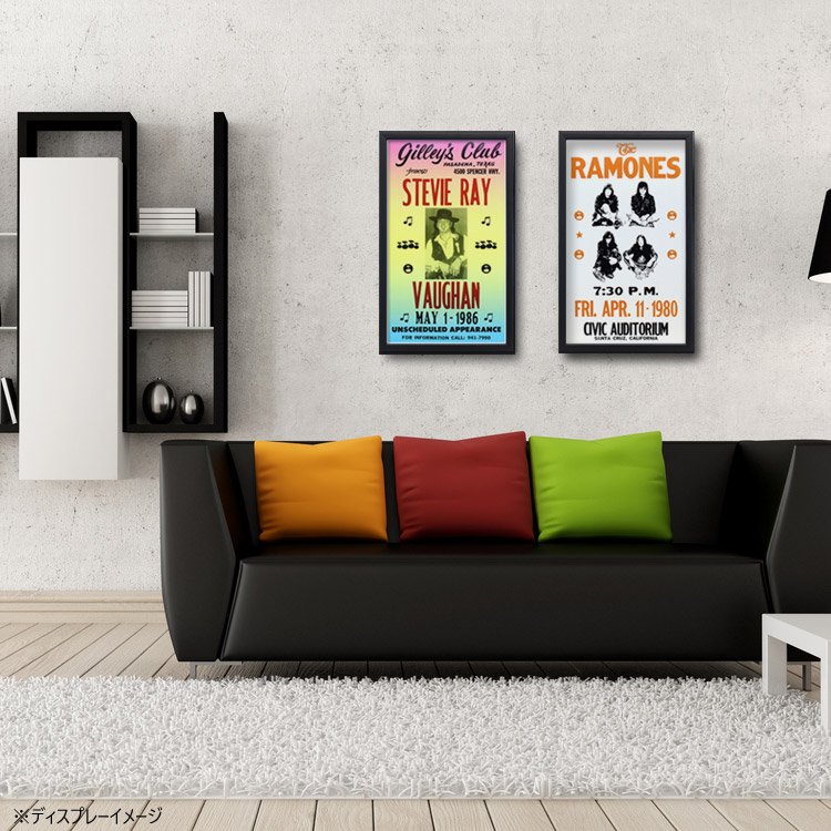 額入りバンドポスター スティーヴィー・レイ・ヴォーン MAY 1 1986
