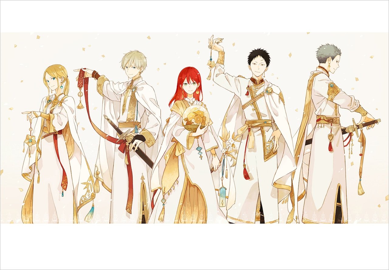 赤髪の白雪姫」原画展のグッズ情報公開、ゼンが白雪に贈った栞付きの