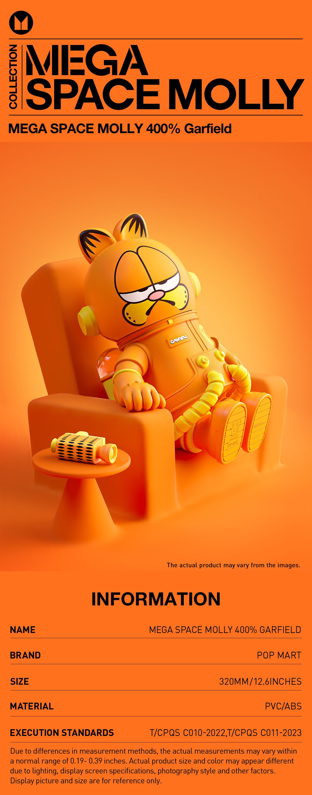 MEGA SPACE MOLLY 400% Garfield - POP MART (Canada)
