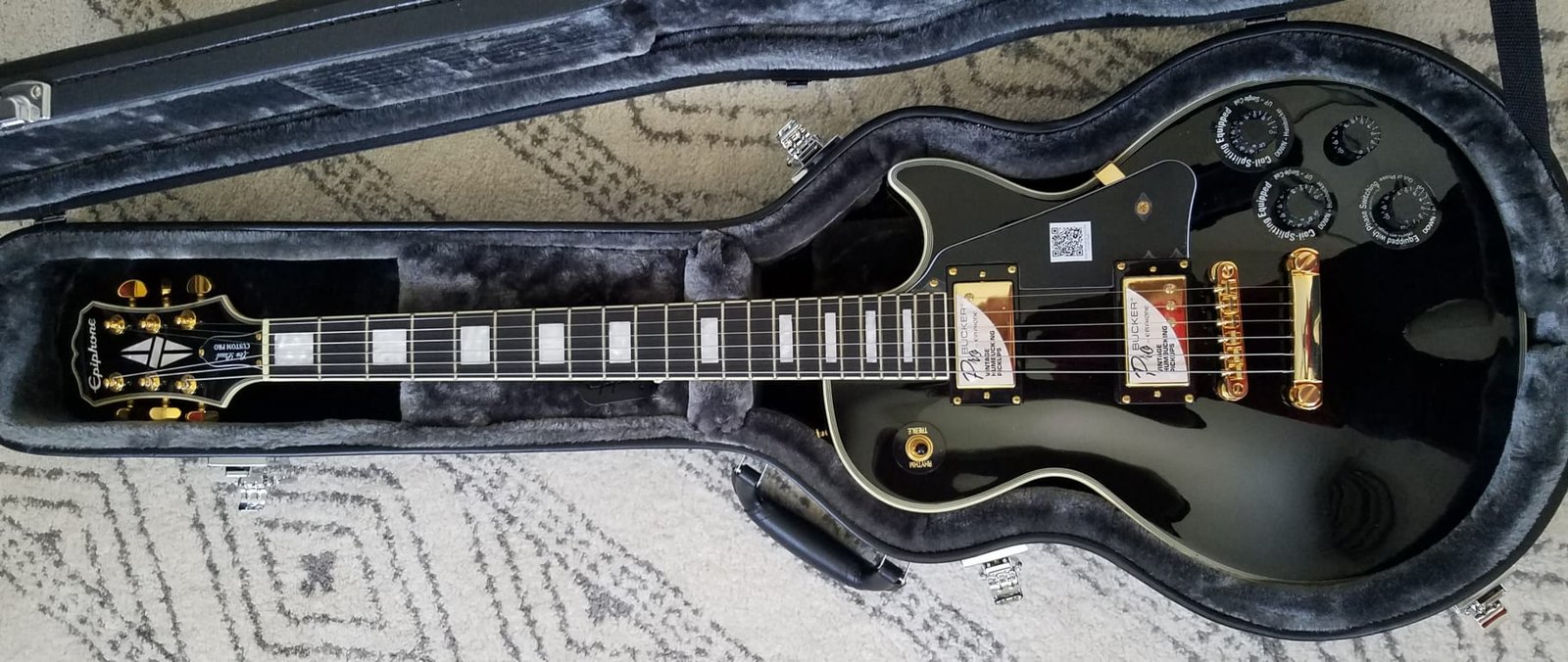 Epiphone Les Paul Custom PRO Electric Guitar Ebony | Guitar Center