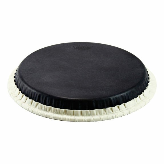 Remo Skyndeep Tucked Black Calfskin Graphic Conga Head | Steve