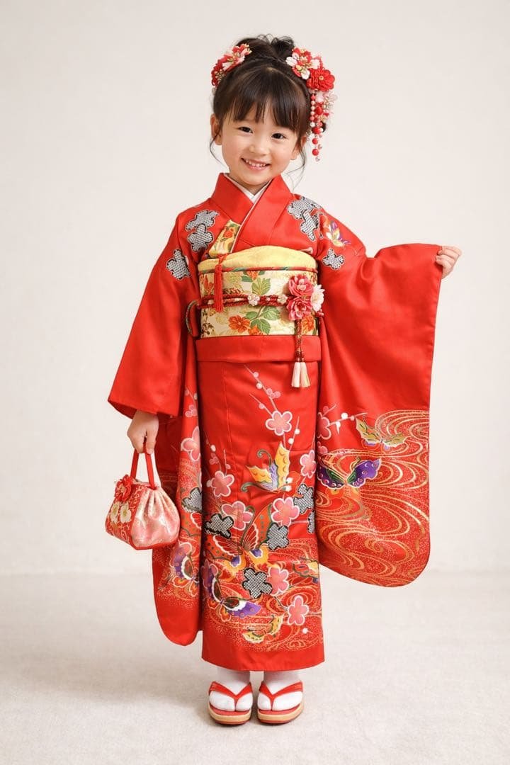 ◎mk-3459　七五三　女の子　着物・襦袢セット　7歳　　1-27 ◎mk-3459 七五三 女の子 着物・襦袢セット 7歳 1-27 - メルカリ