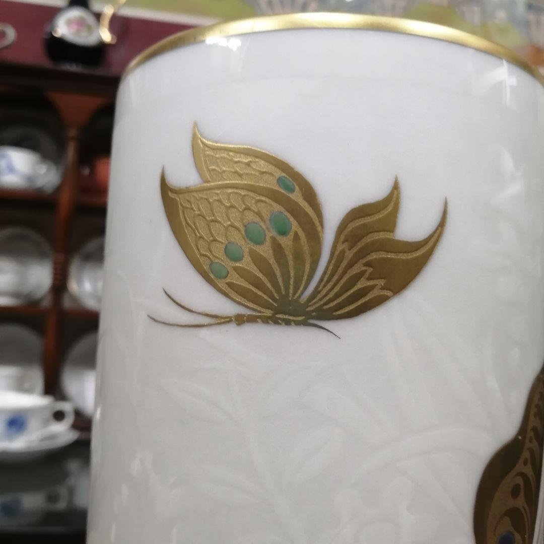 イタリア アートモルベッリ 花瓶 金彩 金蝕 陶磁器 - メルカリ