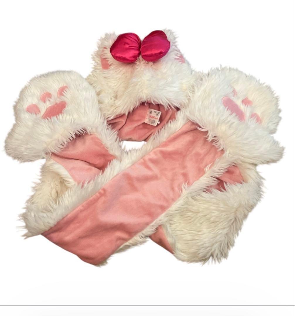 ディズニー　マリーちゃん　マフラーファンキャップ　カチューシャ ディズニーマリーちゃん⭐︎マフラー⭐︎ファンキャップ⭐︎廃盤レア