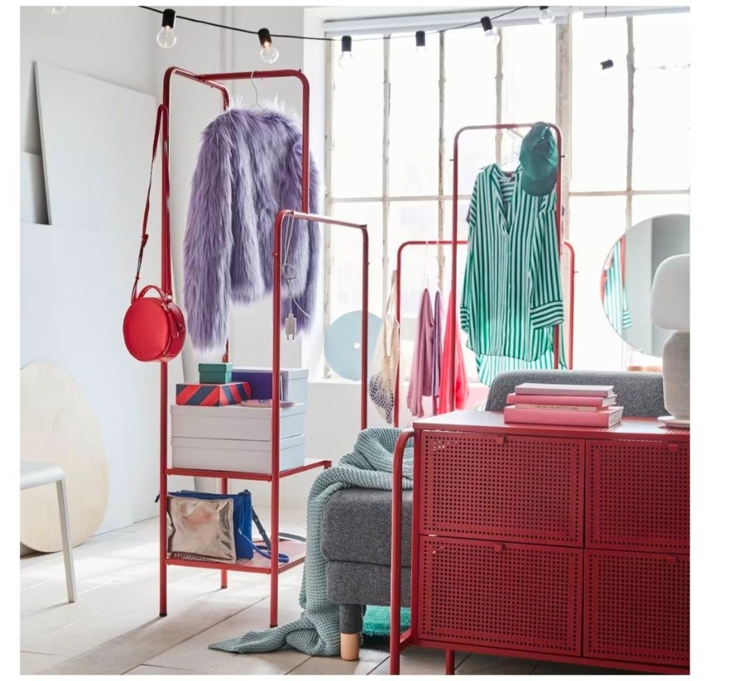 イケア IKEA ニッケビー NIKKEBY スチールチェスト レッド - メルカリ