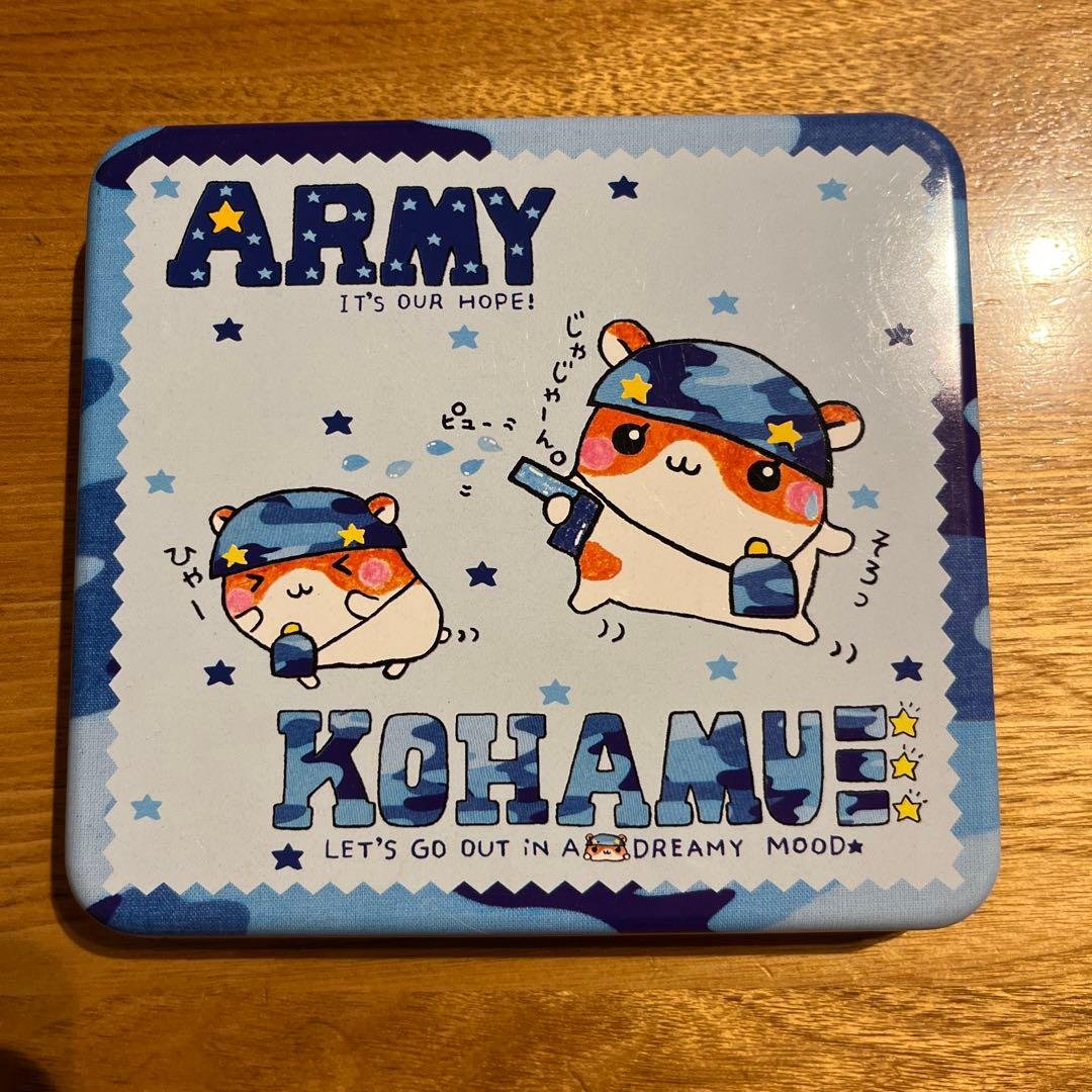 平成レトロ クーリア アーミーこはむ 缶入りレターセット ハムスター
