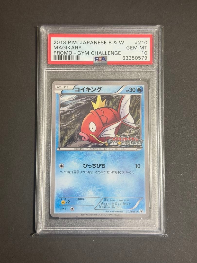 コイキング　ジムチャレンジ　プロモ　210　BW-P psa10 210bwp-magikarp-promo-w150.jpg