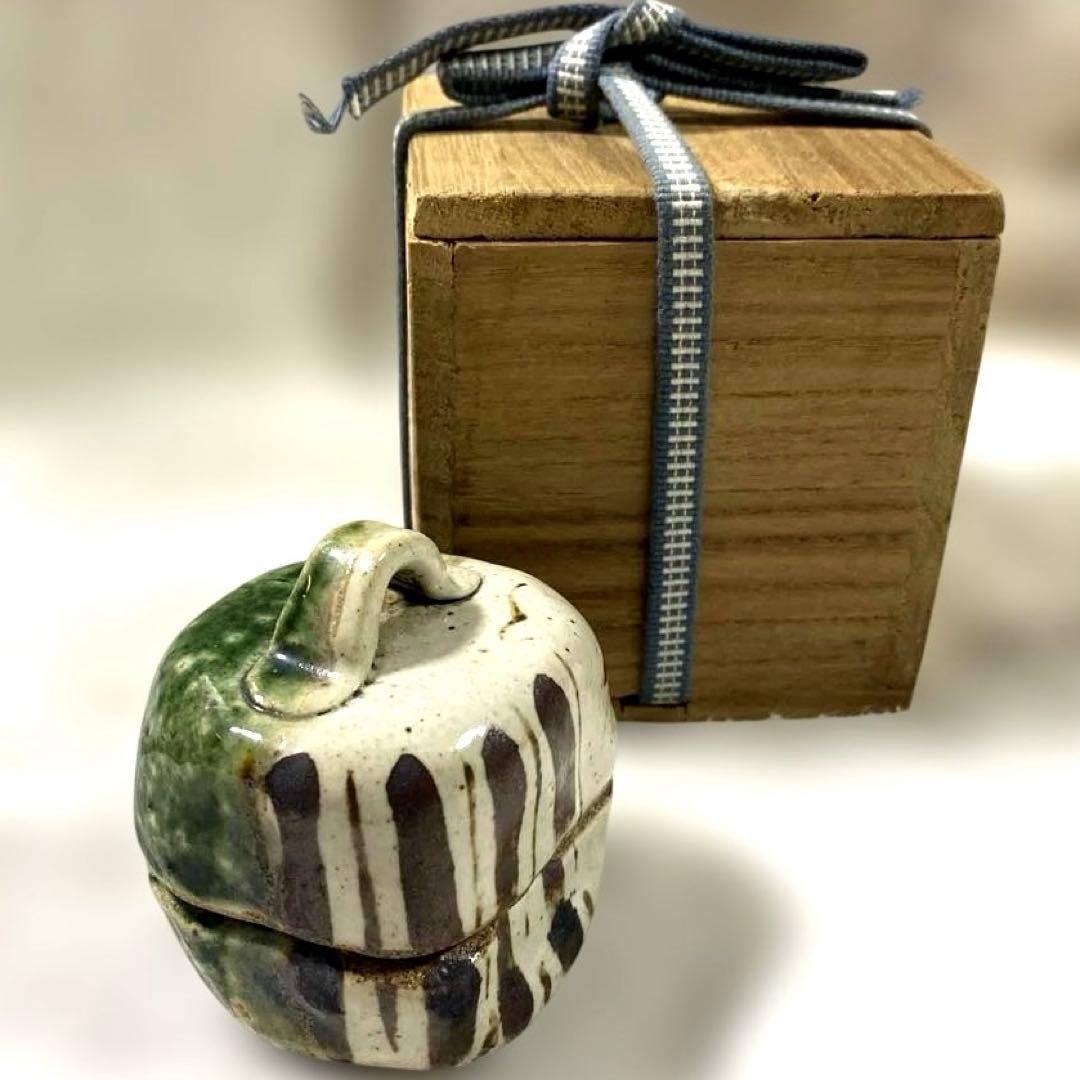 J-41 香合　織部焼　茶道具　アンティーク　インテリア　雑貨　美術品　工芸品 2026年最新】織部 香合の人気アイテム - メルカリ