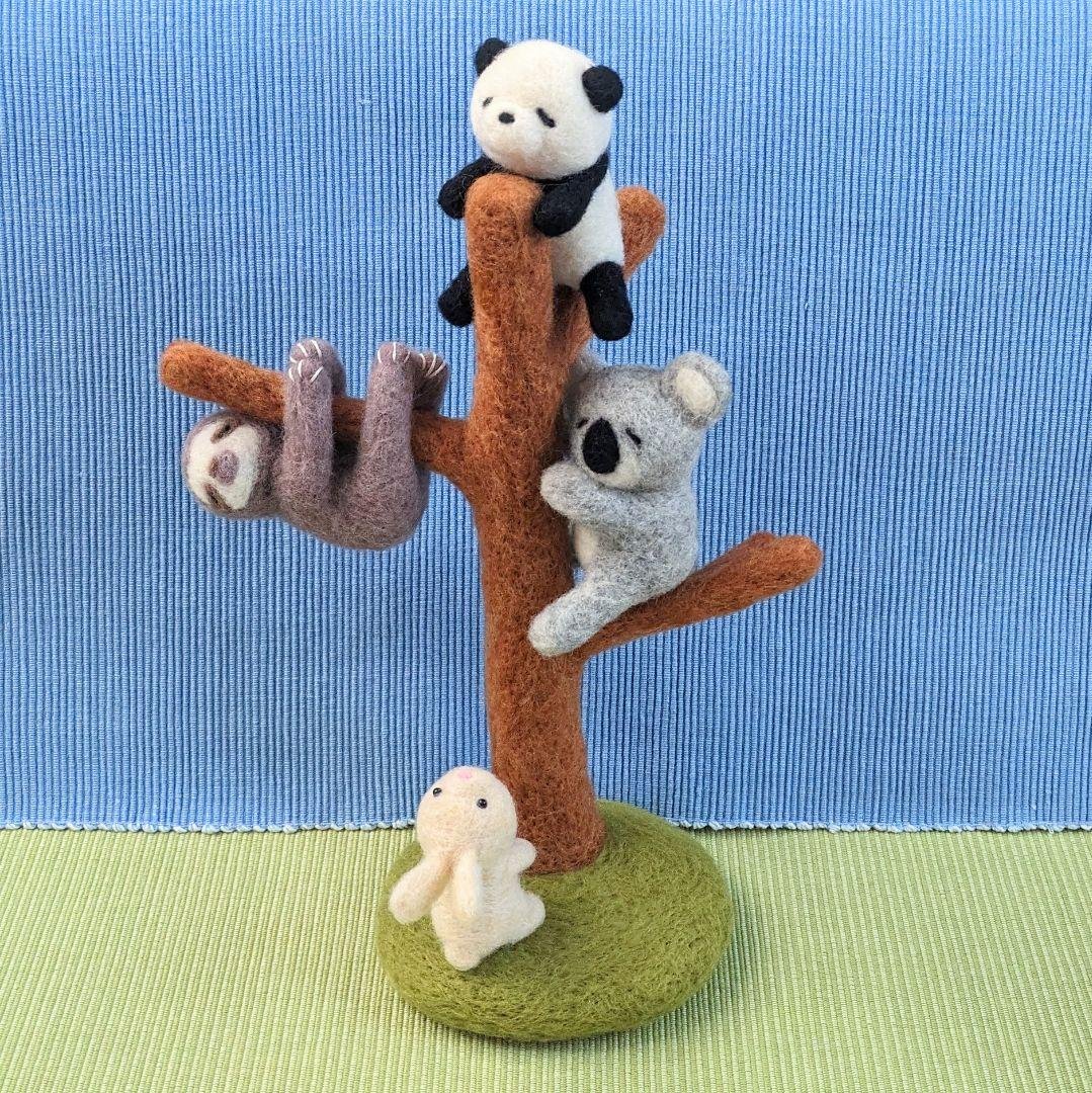 羊毛フェルト 作品 気になる木になる森の仲間たち ゆる～い羊毛フェルト人形にほっこり！「ともだちのトモダチのともだち
