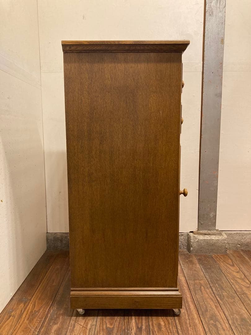 葉山家具 葉山ガーデン オーク材 スリムキャビネット キャスター付