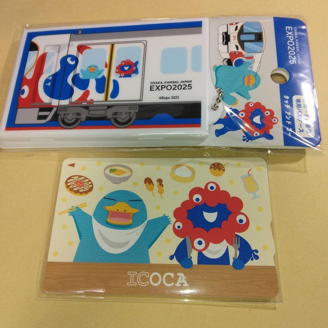 大阪万博会場限定 ミャクミャク×イコちゃんICOCAつきパスケースセット