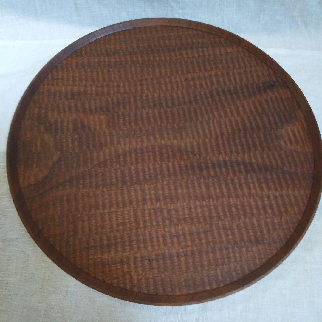 値下げ最終価格～2/15迄 新品未使用高塚和則ひとり膳丸28cmウォールナット 値下げ最終価格～2/15迄 新品未使用高塚和則ひとり膳丸28cm