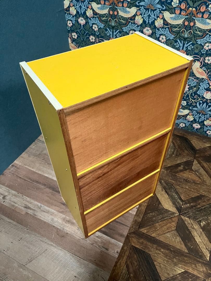 棚 ラック 黄色 イエロー 昭和レトロ レトロポップ 当時物 インテリア