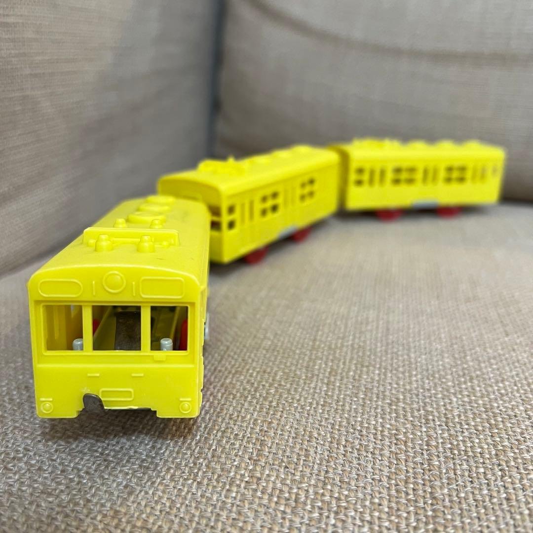 プラレール】電動プラ電車 電車 前スイッチ 旧動力 黄色 日本製 - メルカリ