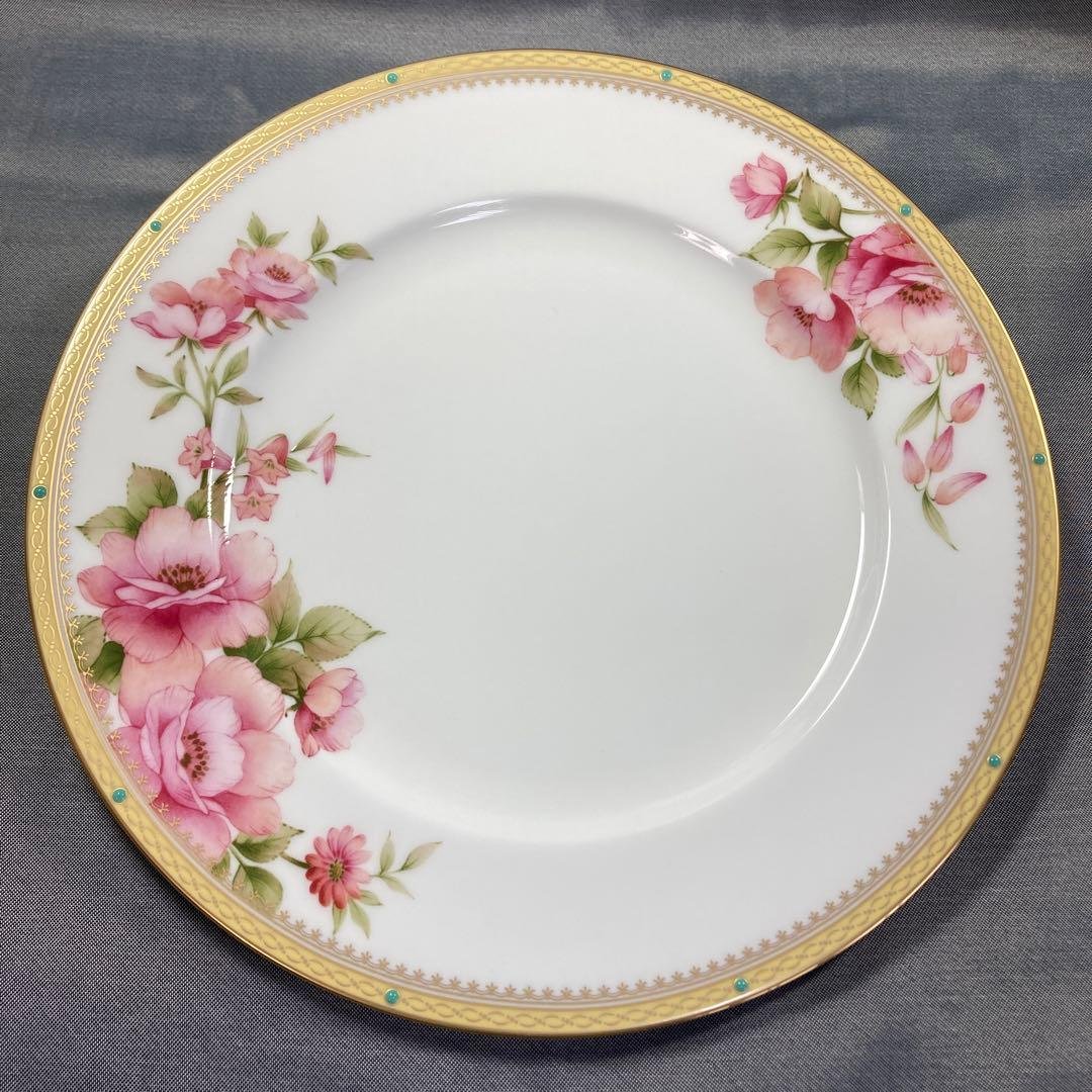 ノリタケ ハートフォード プレート スープ ピンク ローズ バラ - メルカリ