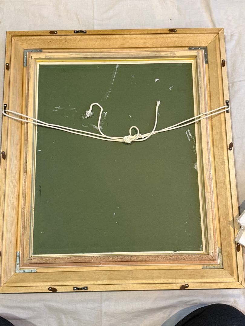 【真作】宮下柚葵（ゆうき）「化粧」日本画 8号 美人画 日本画