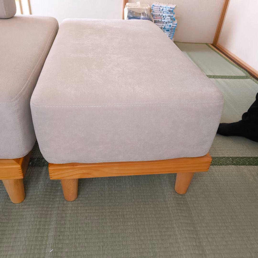 A』マナカーサ 右カウチソファ カウチ部分（2個口） カウチソファ 2人