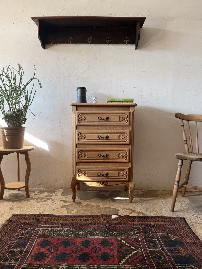 ビンテージ 4段チェスト 猫脚 剥離 楽天市場】アンティーク風 猫脚チェスト5段 幅52cm【Kitty Brown