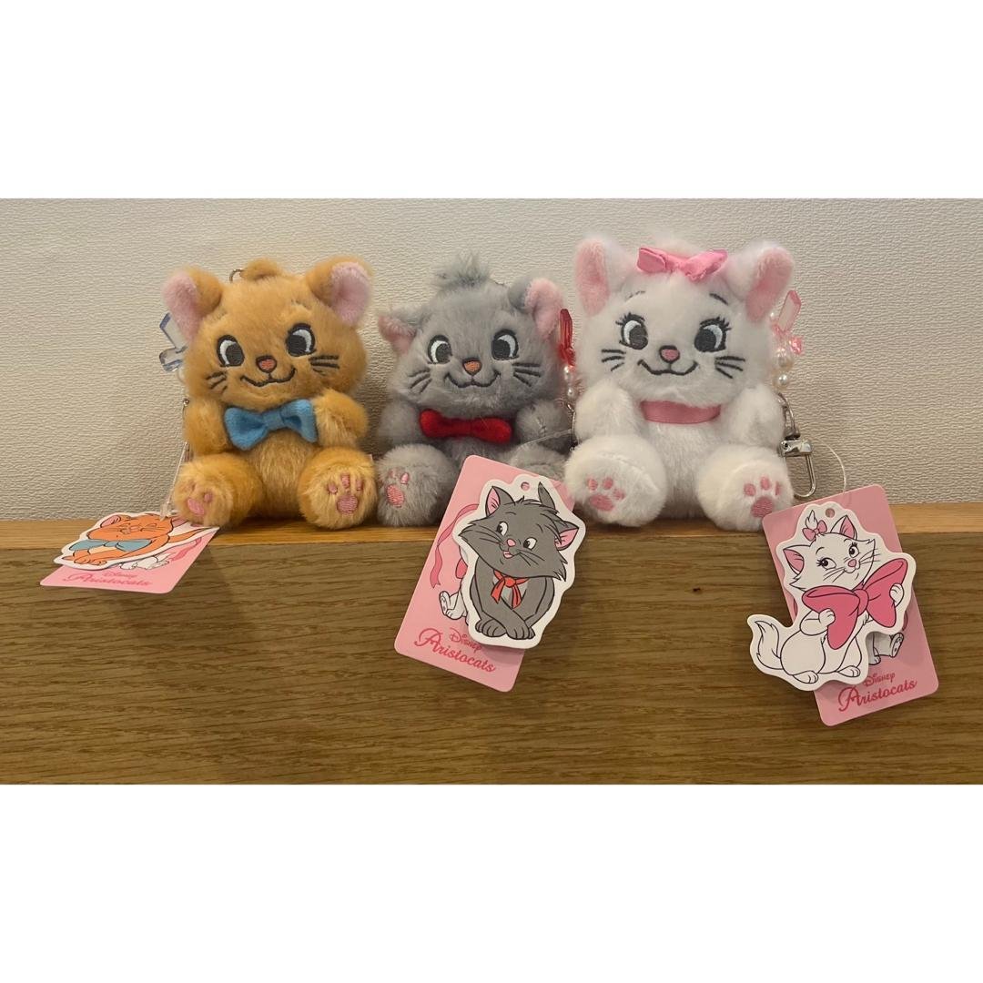 3個セット　ディズニー コラボ　マリーちゃん　おしゃれキャット キーホルダー