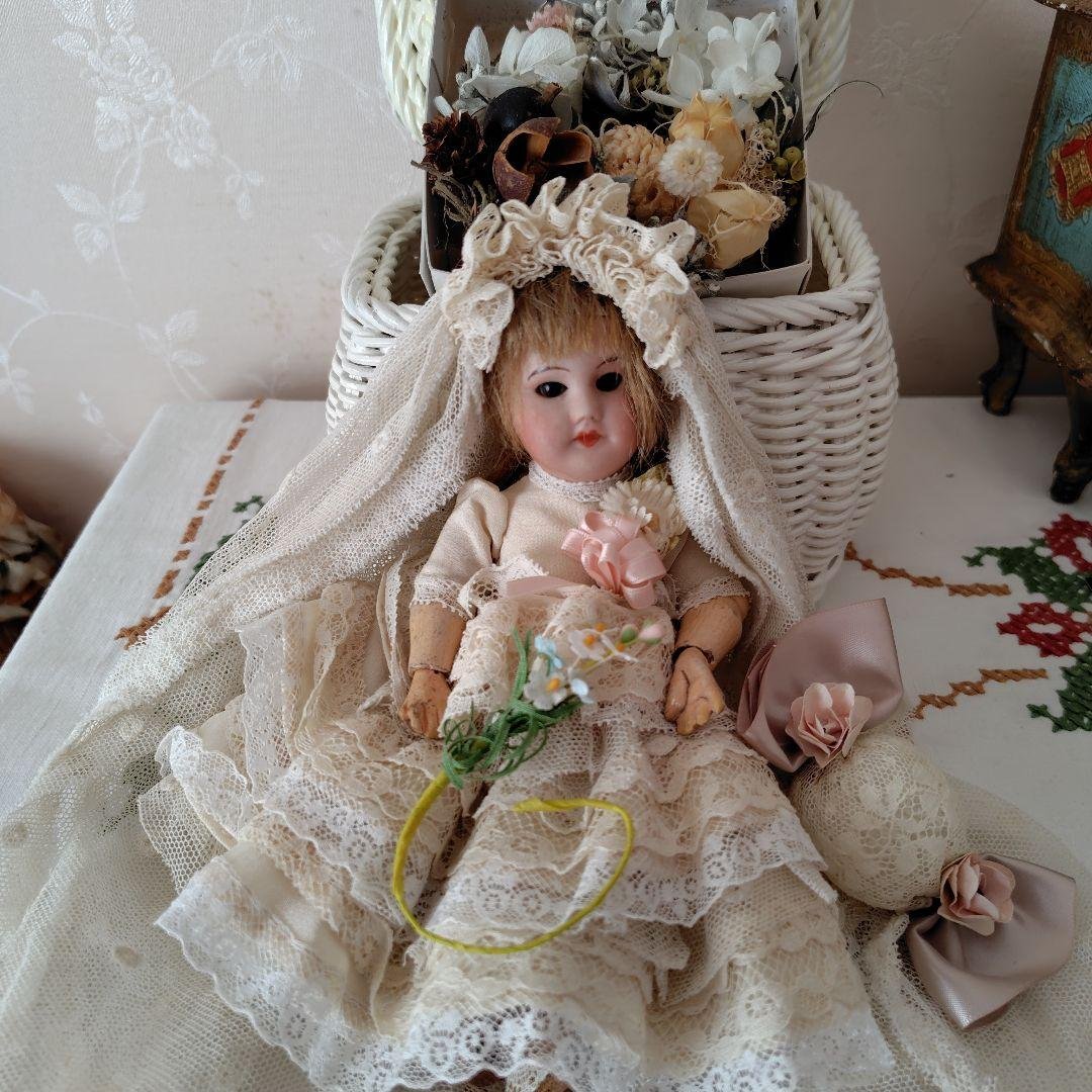 希少フランスアンティーク　ウェディングドール アンティーク 人形 フランス製 ビンテージ ドール | クラフトワーク