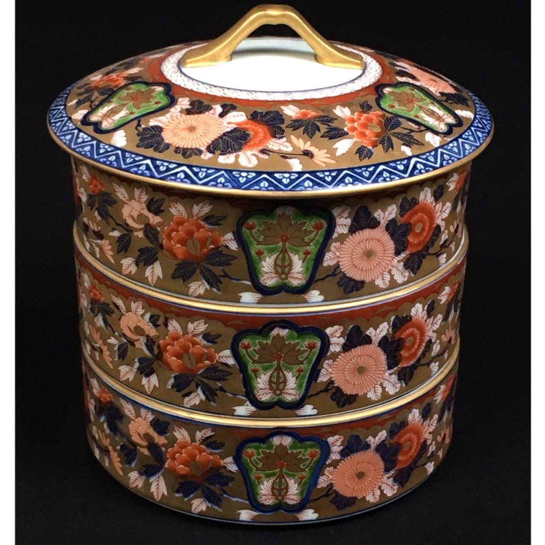 S84有田焼 日肥其泉・昭和年製 金彩色絵花紋 三段重・重鉢 2026年最新】日肥其泉の人気アイテム - メルカリ