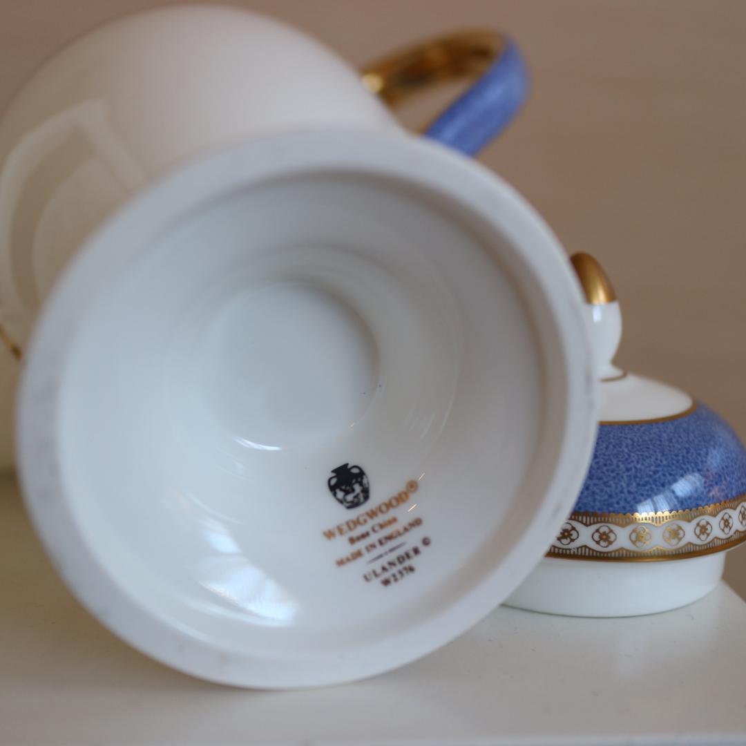 新品希少黒壺刻印ウェッジウッドユーランダーパウダーポットWEDGWOOD