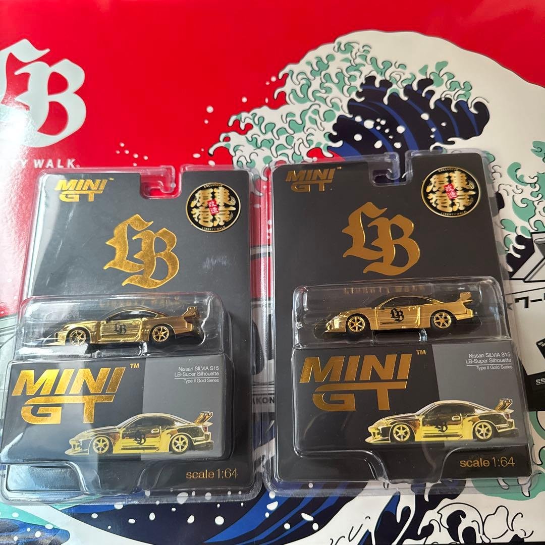 2台セット！MINI GT リバティーウォーク 日産 S15 原宿限定 1/64スケール MINI GT「LB-Super Silhouette 日産 S15シルビア 