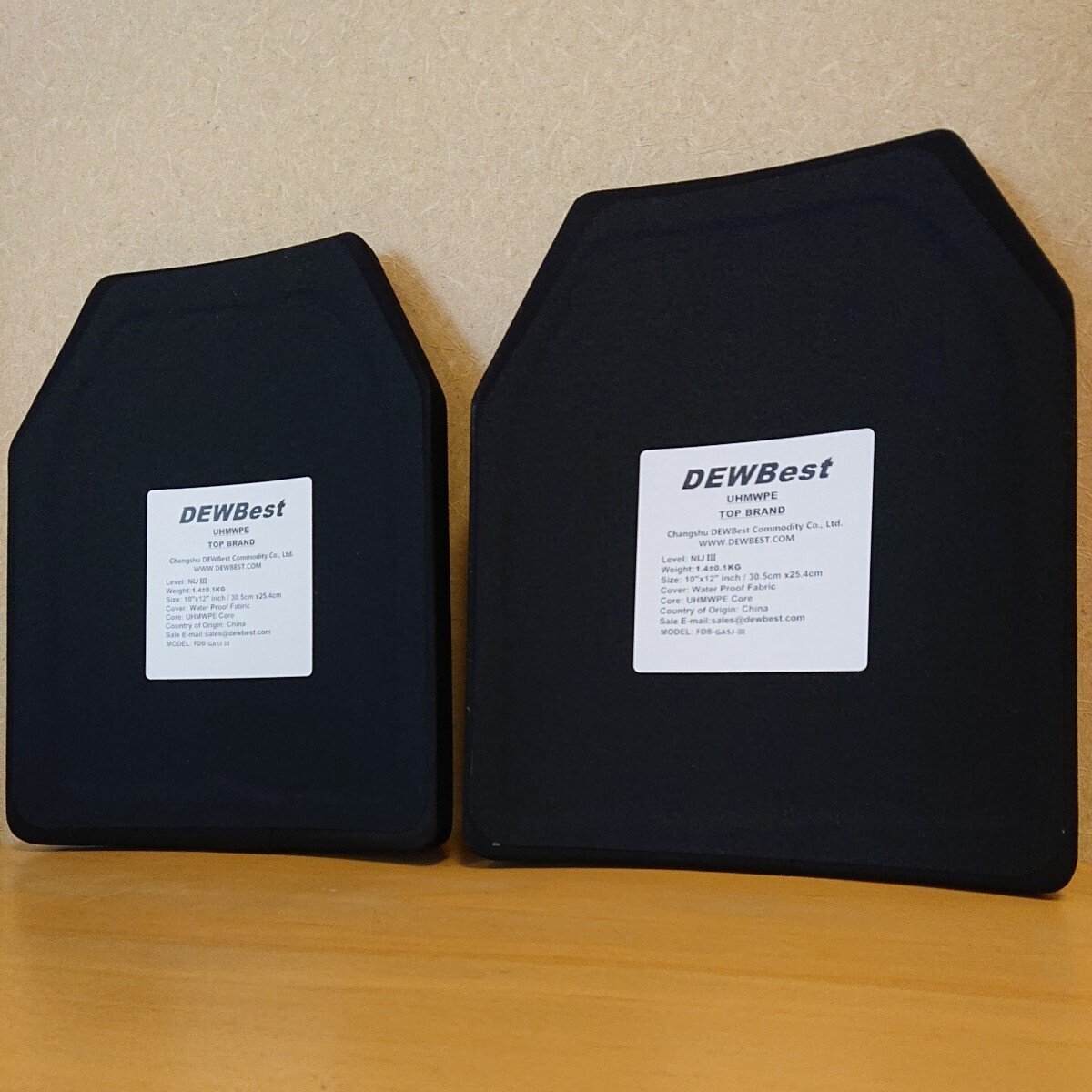 NIJ-Ⅲ レベル3 実物 防弾プレート2枚セット 5 56～7 62㎜弾(M4やAK等