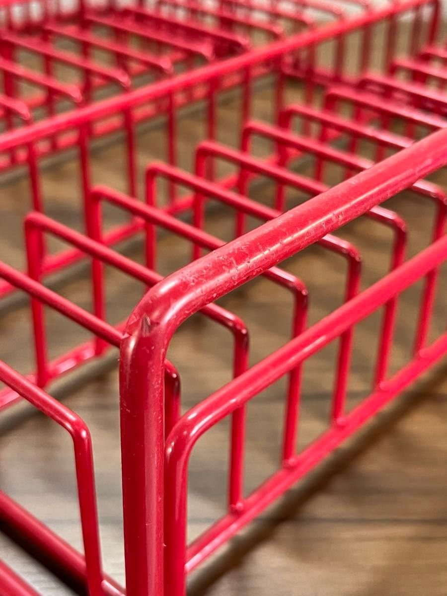 赤色 3段 ワイヤーラック カセットテープラック 収納棚｜Yahoo!フリマ