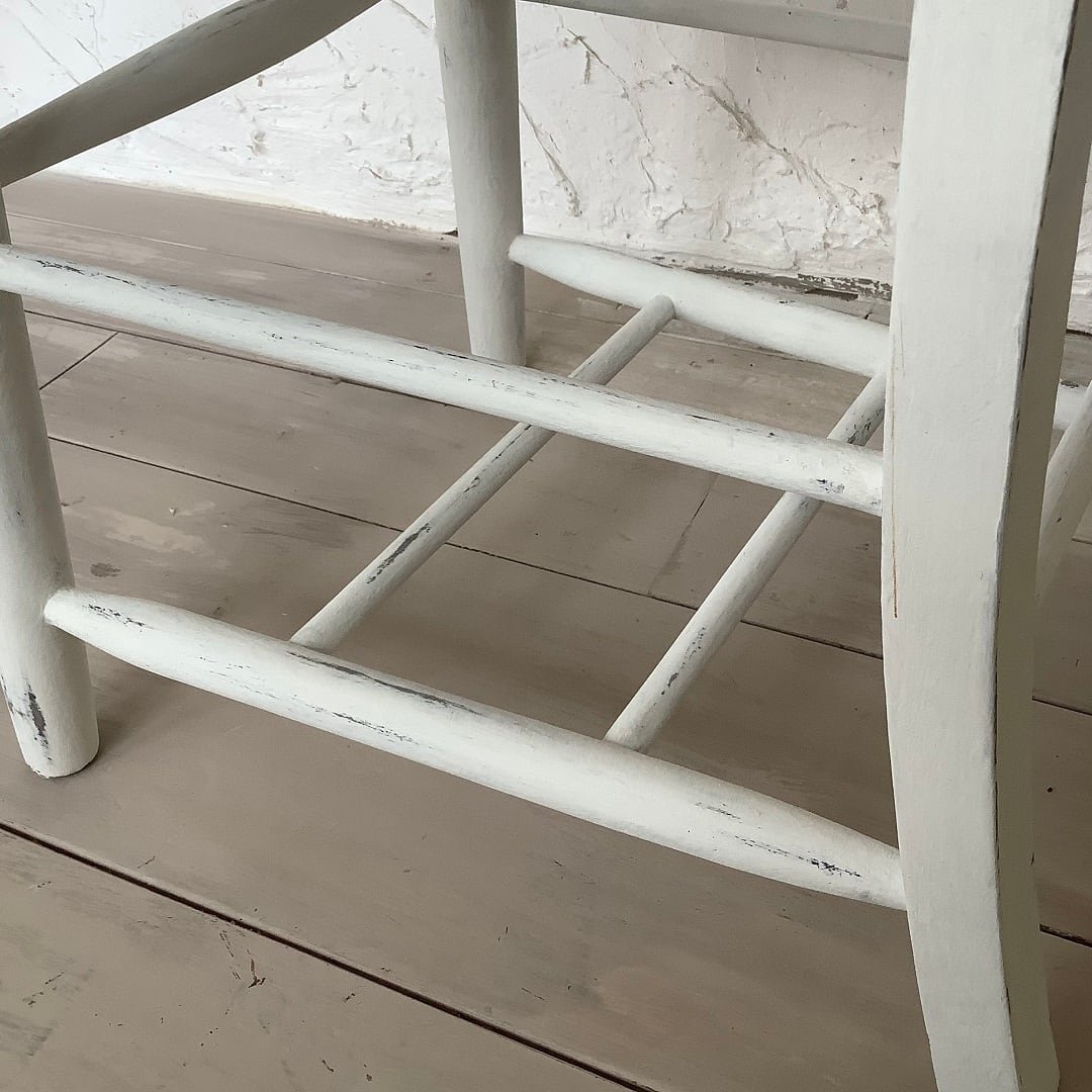 受注制作】シャビー・ホワイト・チャーチチェア・チャペルチェア・教会